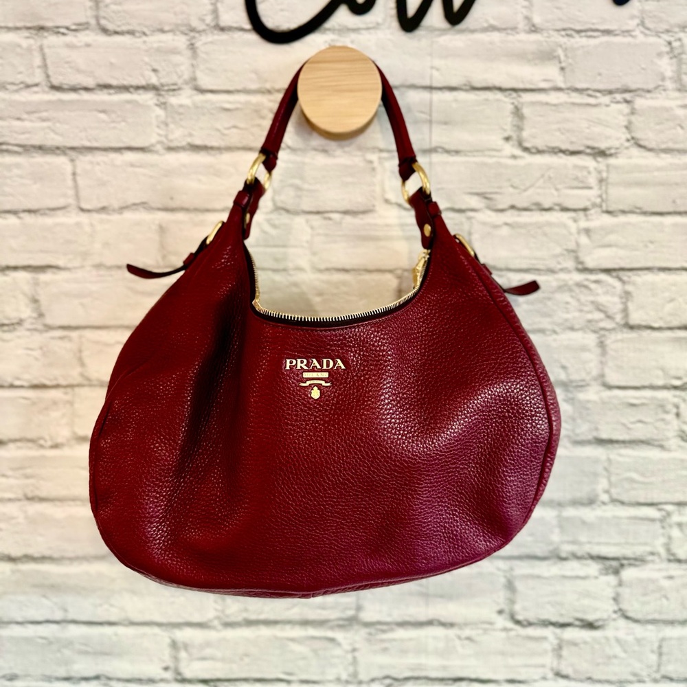 Prada Vitello Daino Hobo Bag BR4311 - Amaranto